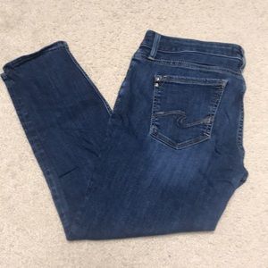 Womens Silver Suki skinny crop jeans